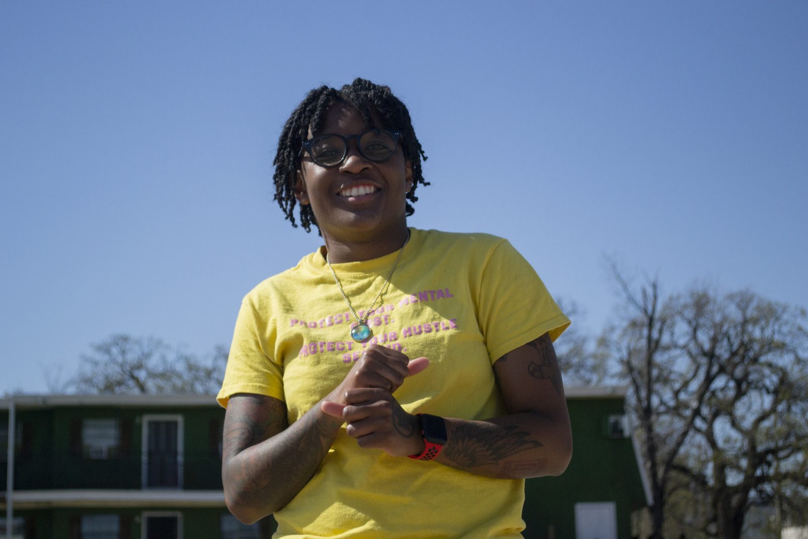 Desiree "Dee" Powell, de Do Right by the Streets en el Parque de comida MLK. Ella quiere demostrar que eventos de alimentos son realizables.
