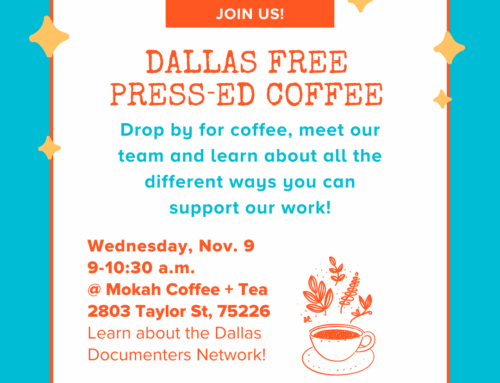 Dallas Free Press hosts post-election coffee meetup, info on Documenters program